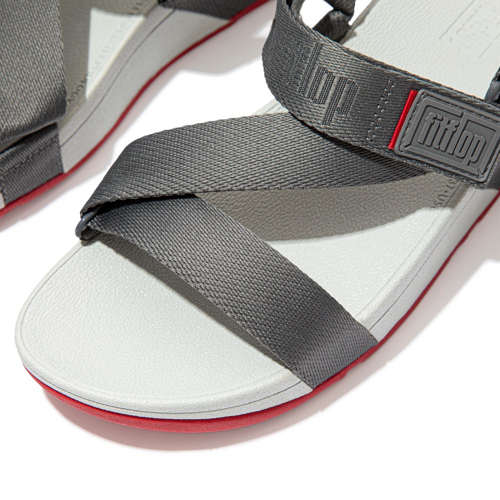 Fitflop Womens Sandals Grey - Surfa Woven Logo Z-strap - 93WHOEYZT